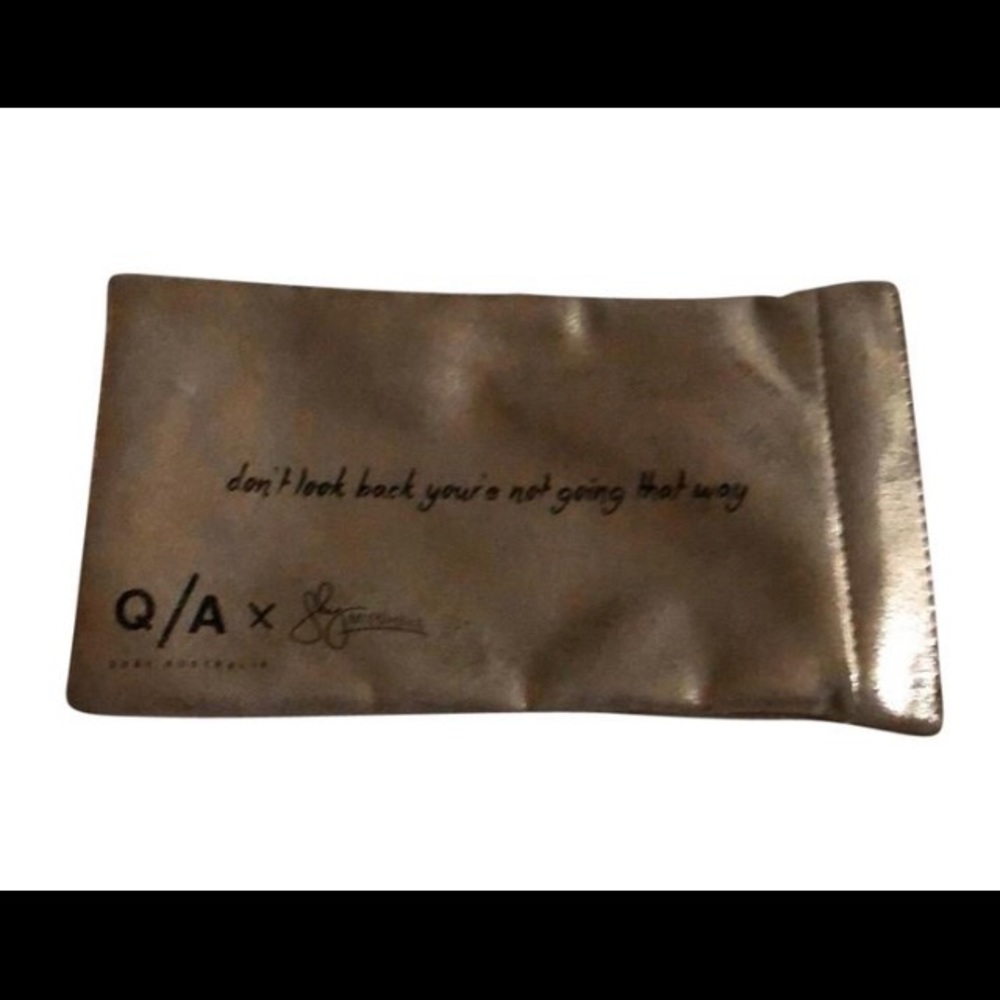 Quay Australia Gold Flaked Sunglasses Case.